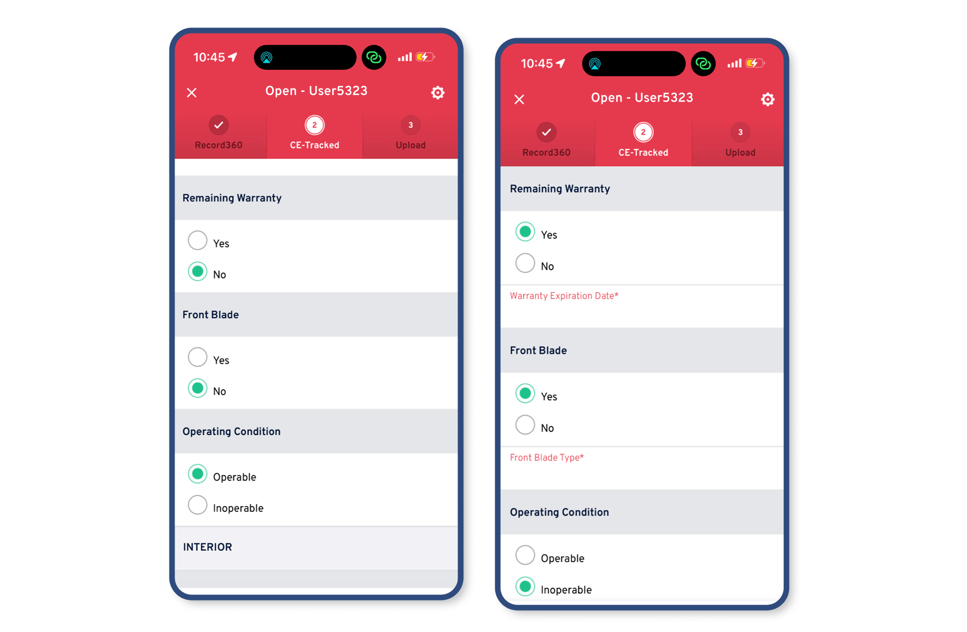 Record360 conditional logic forms