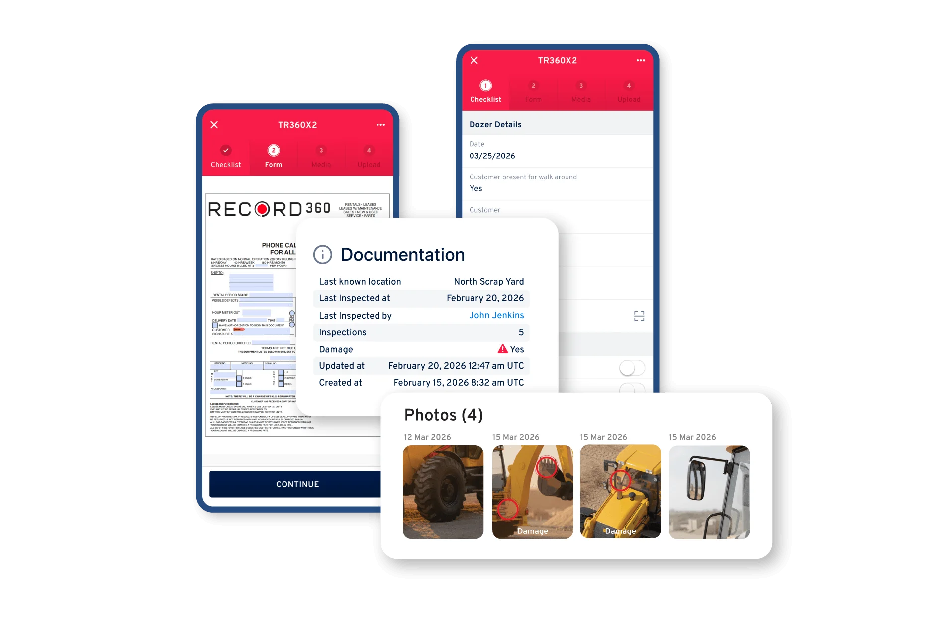 Record360 standardized condition report screenshot