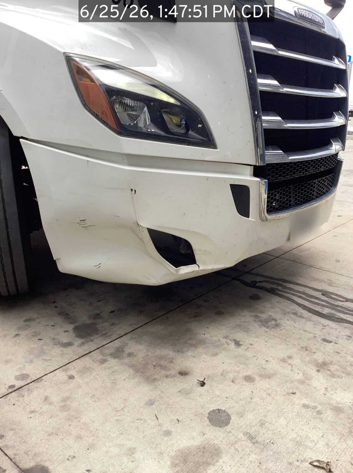 Vehicle body panel photo showing a dent, as reviewed in the 360AI Damage Review dashboard